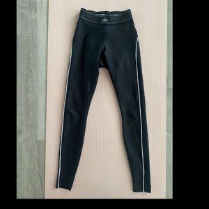 ALO Airlift High Waist Suit Up Leggings XS Black with White piping